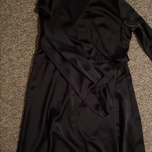 A new day brand, xl, womens, long black satin dress